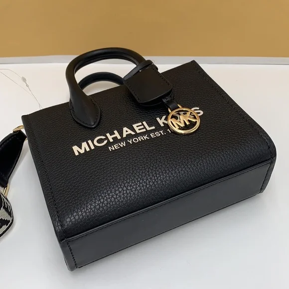 MICHAEL KORS Mirella Extra-Small Shopper XBody Crossbody Bag NWT Black color - Picture 12 of 14